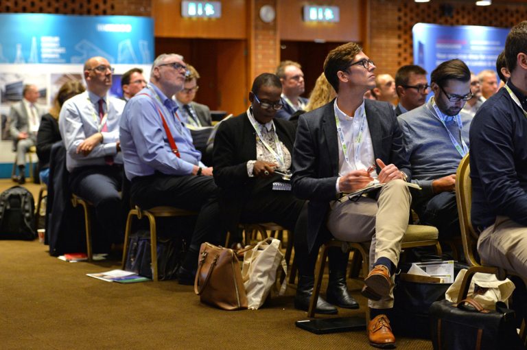 Attendee's take the day in Construction Frameworks Conference, Kensington Town Hall. 02.10.19