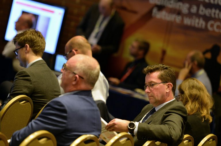 Attendee's steel themselves for the coming panel Construction Frameworks Conference, Kensington Town Hall. 02.10.19