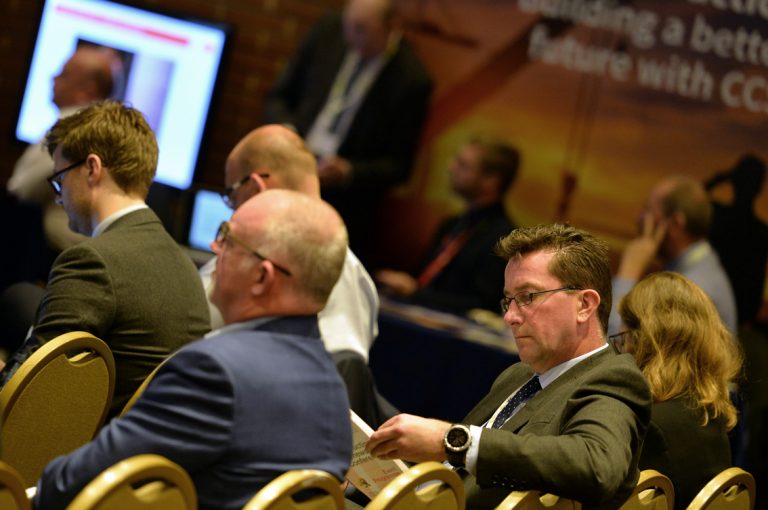 Attendee's steel themselves for the coming panel Construction Frameworks Conference, Kensington Town Hall. 02.10.19