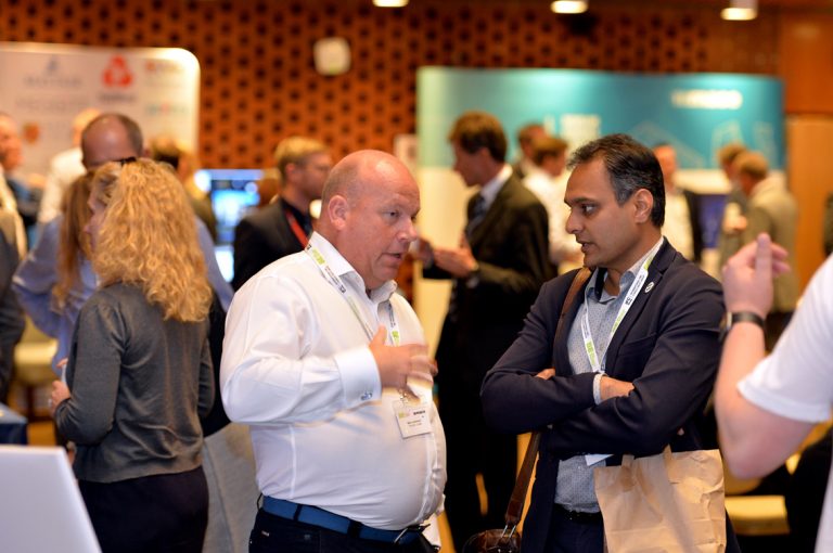 Attendee's converse about the Construction industry and Frameworks Construction Frameworks Conference, Kensington Town Hall. 02.10.19