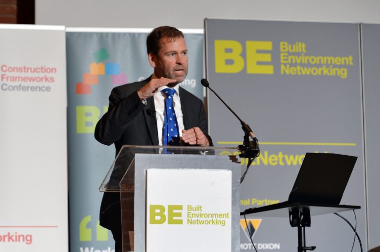 Steve Howell of Red kite Learning Trust Construction Frameworks Conference, Kensington Town Hall. 02.10.19