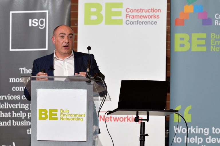 Mike Tyler of North West Construction Hub Construction Frameworks Conference, Kensington Town Hall. 02.10.19