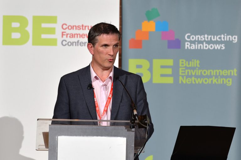 Matt Carrington-Moore of Scape Group Construction Frameworks Conference, Kensington Town Hall. 02.10.19