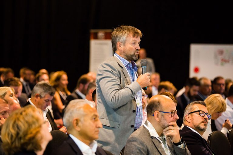 An Attendee asks the Panel a question at West Yorkshire Economic Growth Conference 2018