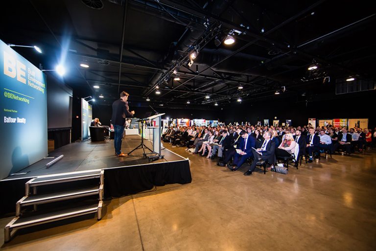 Attendees watch Tom Youngers Presentation at West Yorkshire Economic Growth Conference 2018