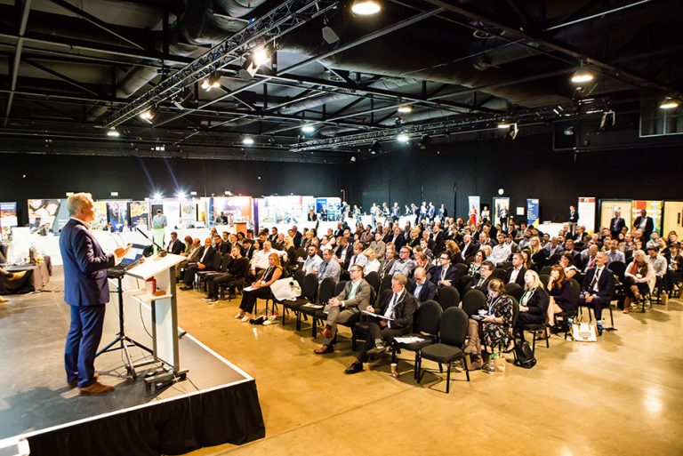 Barry White Addresses the crowd at West Yorkshire Economic Growth Conference 2018