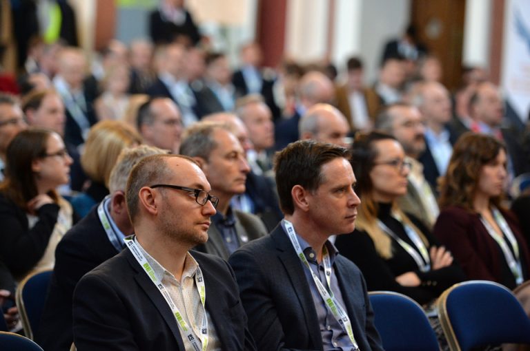 Attendee's watch on as the presentations take place