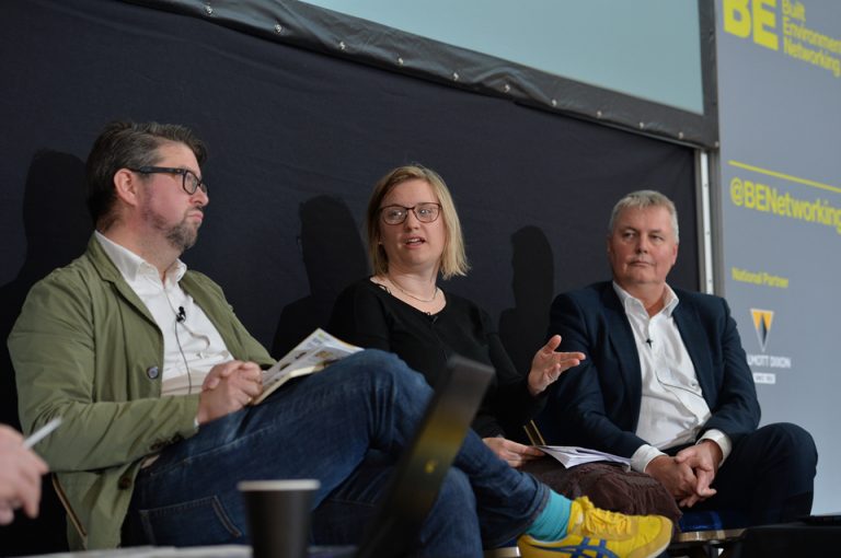 Claire Flowers answers a question at Cambridgeshire & Peterborough Development Conference 2019