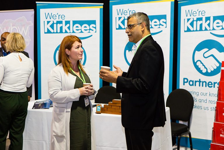 Naz Parkar of Kirklees Council at his Stand at West Yorkshire Economic Growth Conference 2018