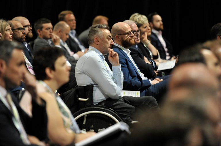 The-crowd-watches-on-as-the-speakers-present-West-Yorkshire-Development-Conference