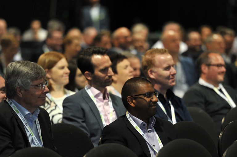 The-crowd-watches-the-first-panel-at-West-Yorkshire-Development-Conference-2019