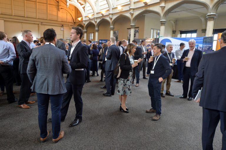 Networking in the Brunel Passenger shed West of England Development Conference, Bristol.08.10.19