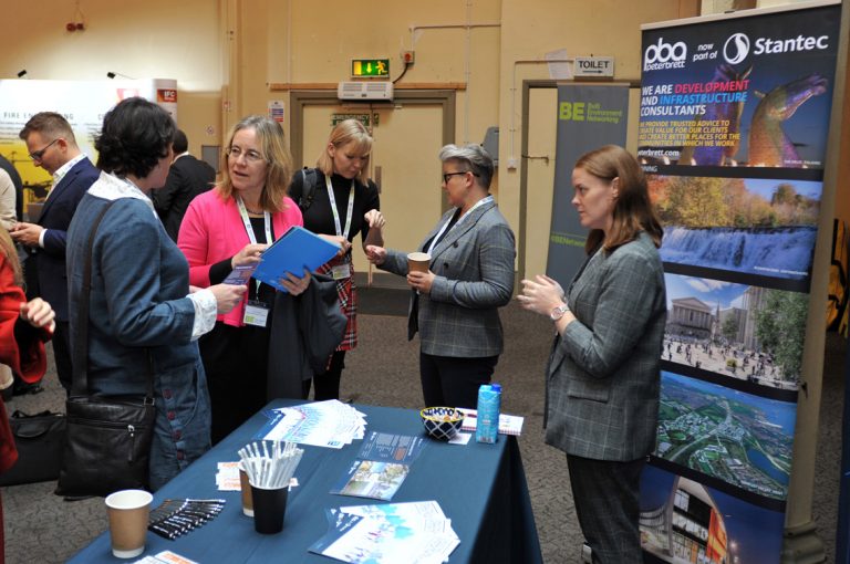 Attendee's check out the stands at West of England Development Conference, Bristol.08.10.19