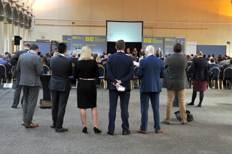 Attendee's watch on as the conference takes place West of England Development Conference, Bristol.08.10.19