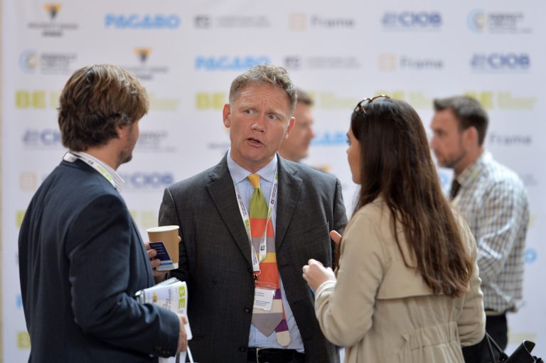 Attendee's discuss the day atWest of England Development Conference, Bristol.08.10.19