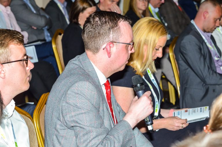 Attendee asks the delegates a question at Greater Manchester Development Plans 2019