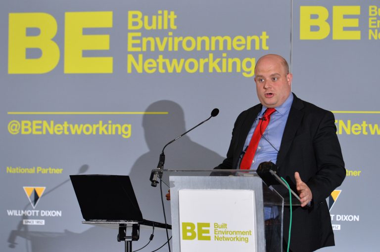 Liam-Brooker-of-HS2-speaks-at-Greater-Manchester-Development-Conference-2019