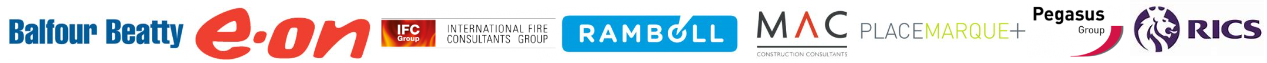 Greater Manchester Economic Growth Conference Partners Logos Images RICS Royal Institute Chartered Surveyors MAC Consulting Ramboll Placemarque E.ON IFC International Fire 