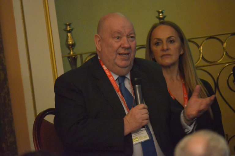 Joe Anderson answers a question from the Audience at Liverpool Development Plans 2018