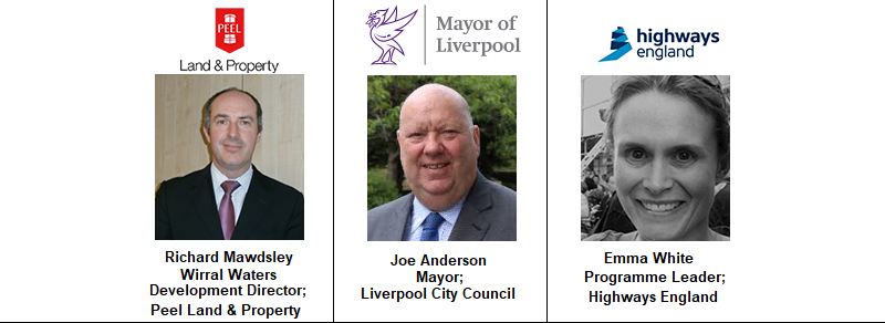 Mayor Liverpool Council Joe Anderson Highways England Peel Property Wirral Waters Plans