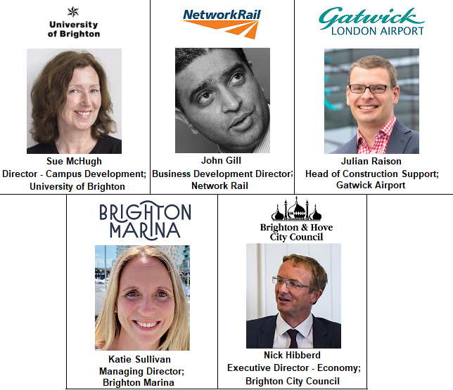 Speakers Brighton Marina Council Hove University Network Rail Gatwick Airport