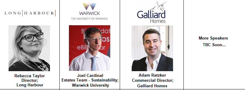 Birmingham Speakers Warwick University Expansion Joel Cardinel Adam Galliard Homes Long Harbour Rebecca Taylor