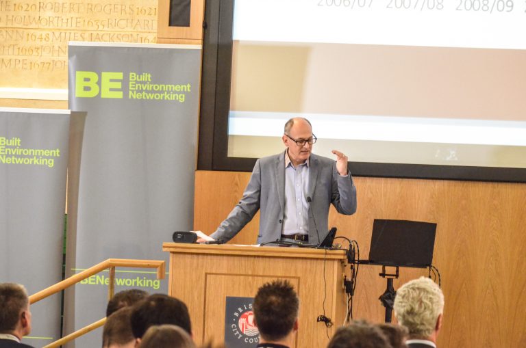 Paul Smith addresses the audience at Bristol Development Plans 2018