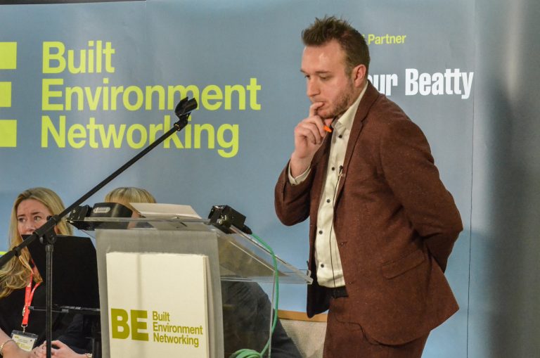 Matt Christie on stage at North East Development Plans 2019