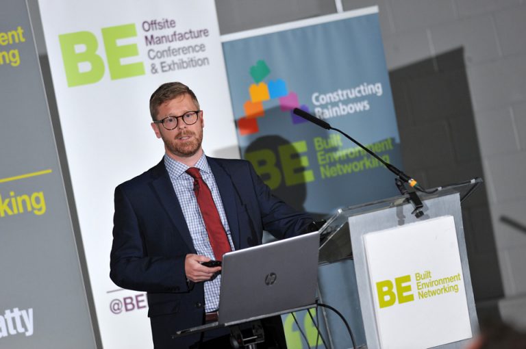 John Welch of the Crown Commercial Service speaks at Manufacturing Conference & Exhibition 2019