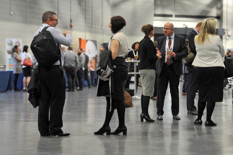 Networking-at-the-Harrogate-International-Centre-Manufacturing-Conference-Exhibition-2019