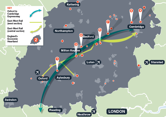 Expansion Growth Bedfordshire Northampton Cities Towns 