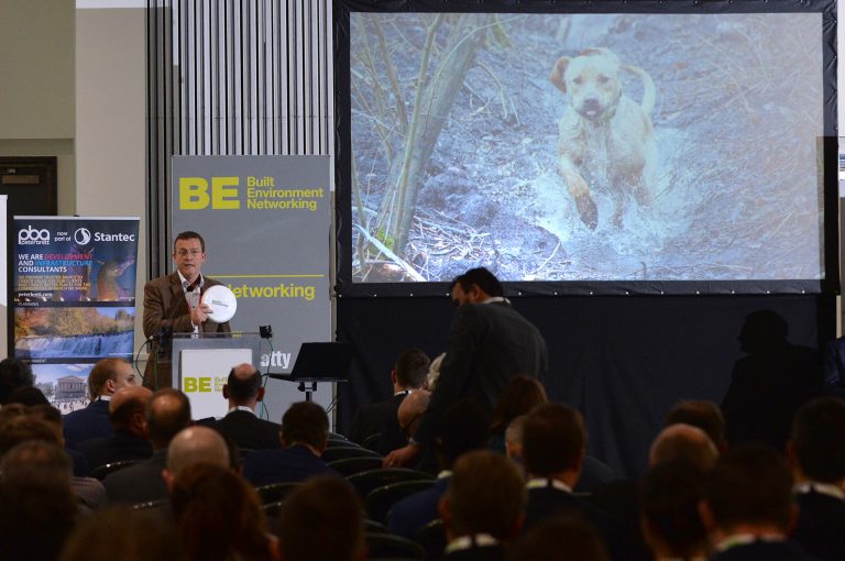 Phil-Laycock-with-the-Company-Mascot-Ben-Thames-Estuary-Development-Conference-2019