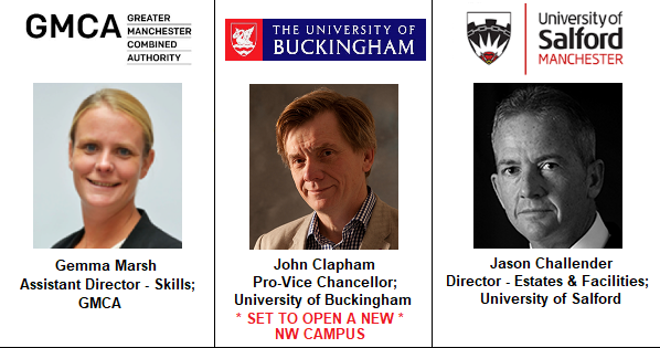 Speakers NEW 3 University Greater Manchester Combined Authority Salford Jason Challender Julian Chapham Buckingham Gemma Marsh Skills Education