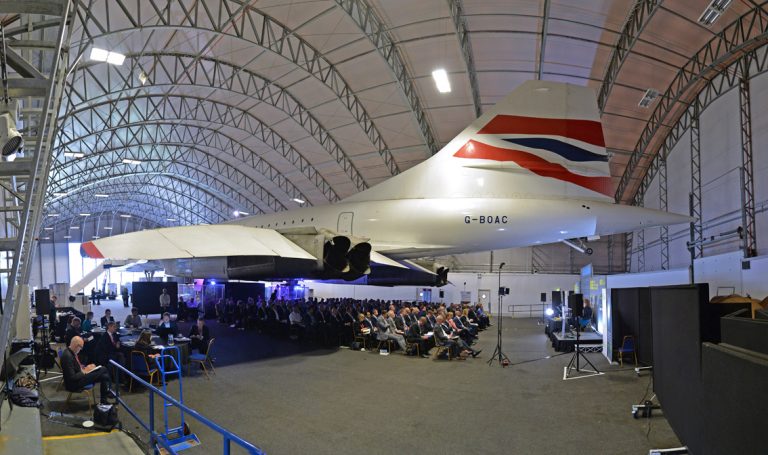 Concorde at the Concorde Centre in Manchester for Airport Cities Development Conference 2019