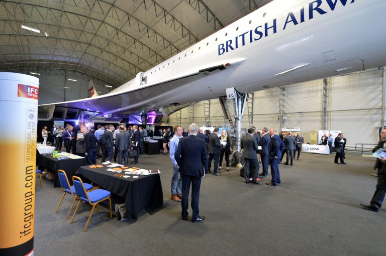 The view from underneath Concorde at Airport Cities Development Conference 2019