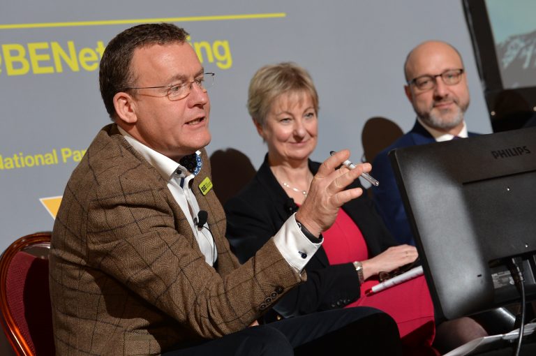 Phil laycock reading a question off of Slido North West Development Confernce, Liverpool.10.12.19