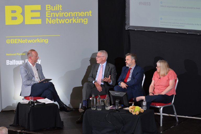 Built Environment Networking Simon Toplass of Pagabo, Peter Horrocks, Professor Linda King and James Rolfe Oxford Cambridge Arc Development Conference 2019