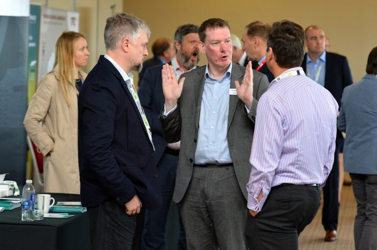 Networking Area in Oxford Cambridge Arc Development Conference 2019 Attendee's discuss business