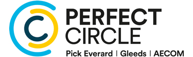 Perfect Circle Logo 378 x 113 Gleeds Pick Everard AECOM