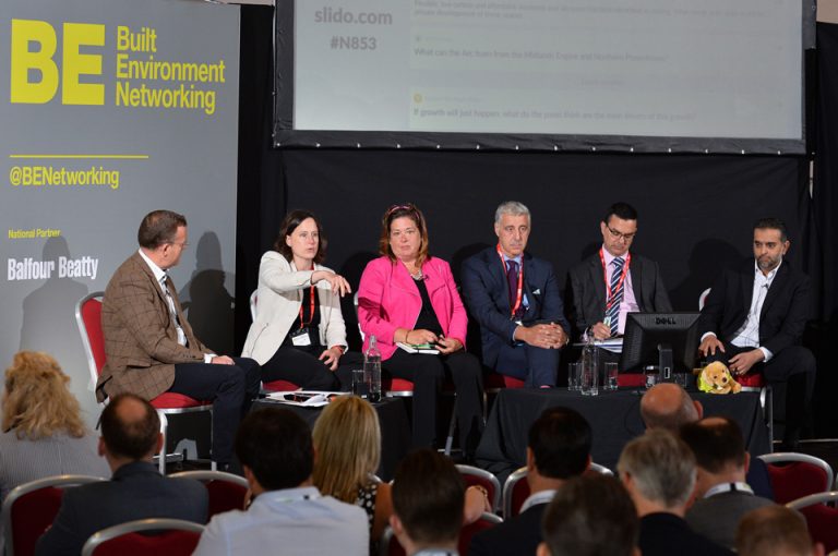 Phil Laycock, Roz Bird, Jo Lancaster, Richard Harrington , Jim Rawlings and Ahmed Goga Oxford Cambridge Arc Development Conference 2019