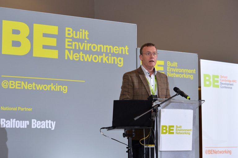 Phil Laycock of Built Environment Networking Oxford Cambridge Arc Development Conference 2019