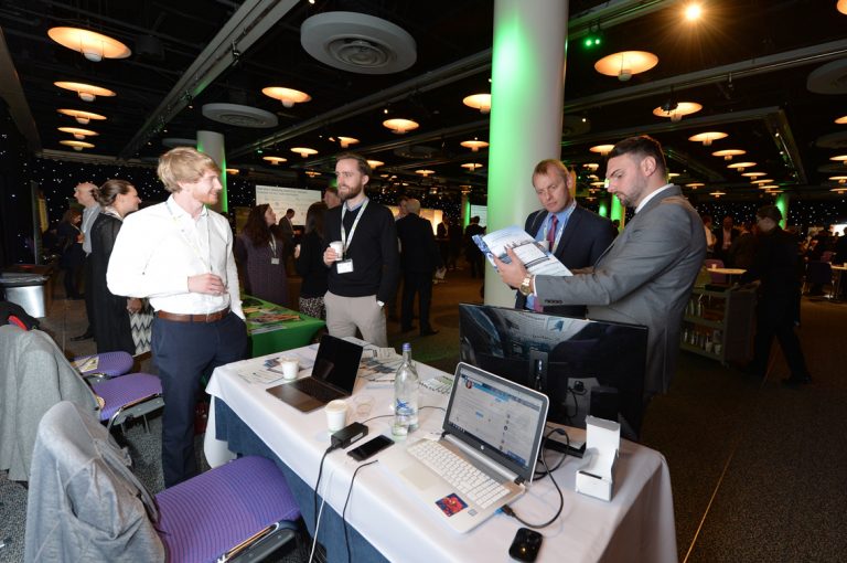 Attendee's check out the promotional stands at Scotland Development Conference