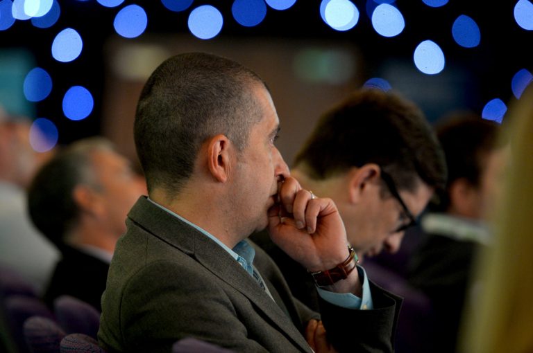 Attendee's watch the Built Environment Networking Conference in Scotland