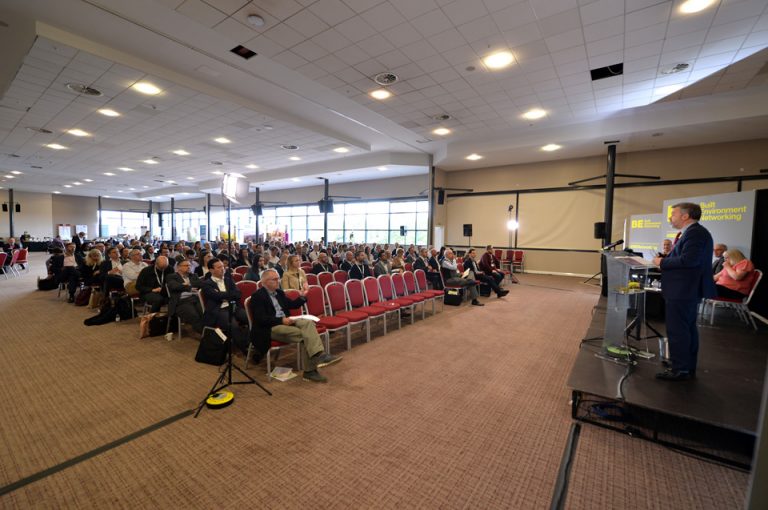 the stage at Oxford Cambridge Arc Development Conference 2019