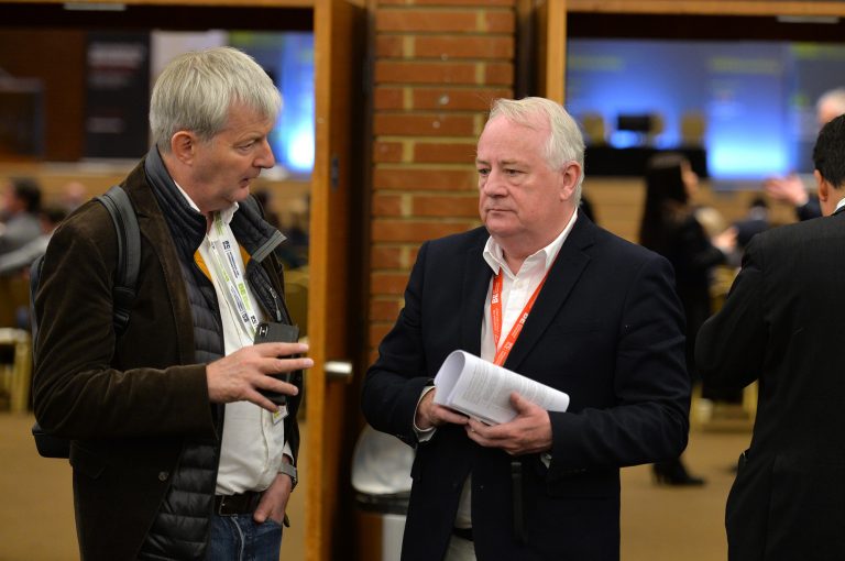 Attendee's discuss business at High Streets Development Conference. 30.10.19