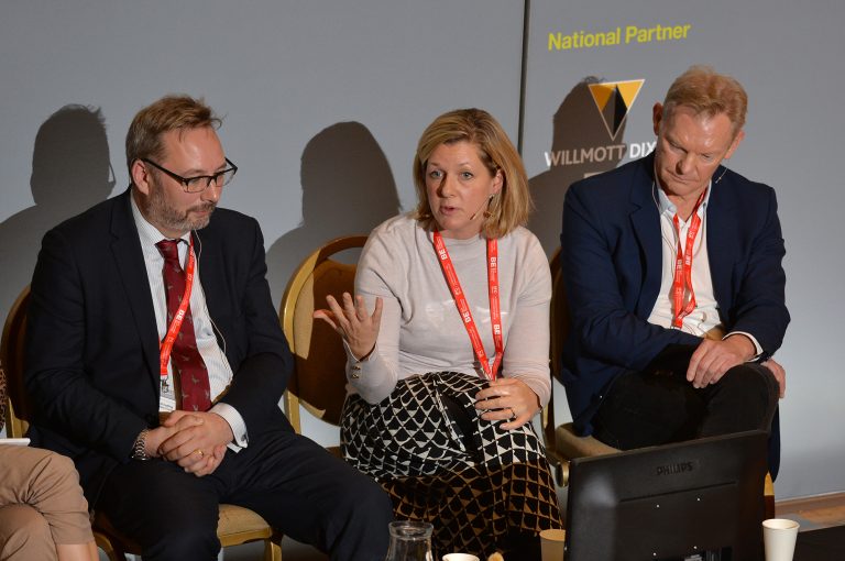 Dave Codling , Olivia Colling and Paul Kempe at High Streets Development Conference. 30.10.19