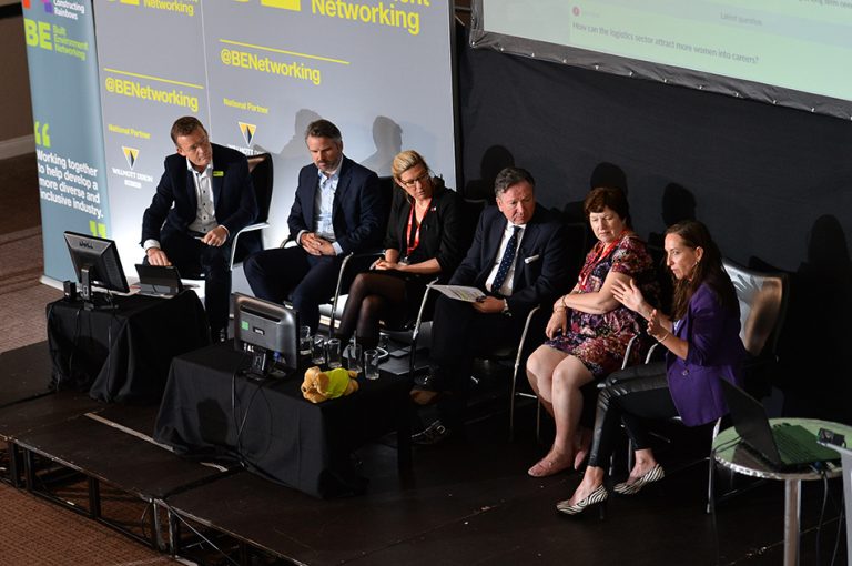 The Panel from above at Sheds and Logistics Conference 2019 Construction Networking