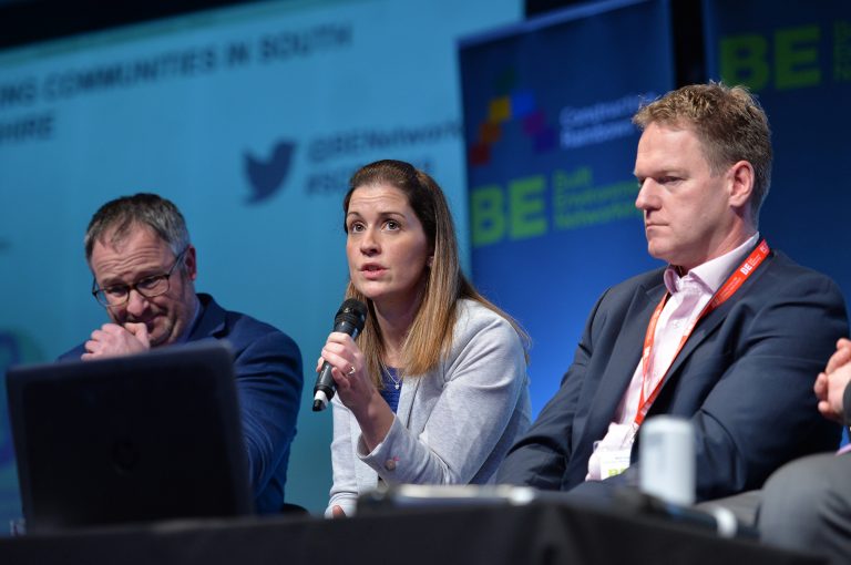 Helen Spencer speaks as part of the question panel at Sheffield City Region Development Conference